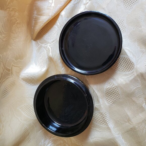 Hanoi Daewoo Vietnam wooden covered bowl. Painted scene, Gold embellished side. - Picture 3 of 11